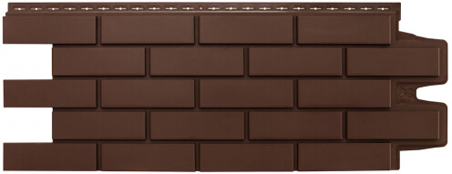 Фасадная панель Grand Line Клинкерный кирпич Design шоколадный со швом RAL 7006