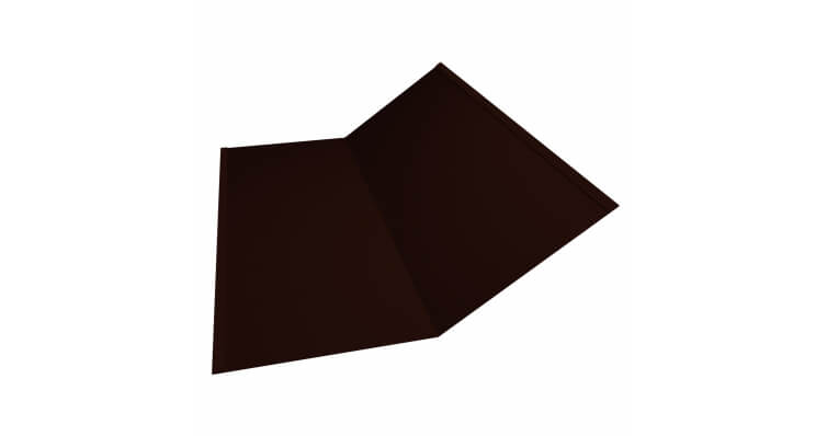 Планка ендовы нижней 300x300 Стальной бархат RR 32 темно коричневый