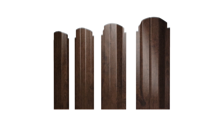 Штакетник П-образный А фигурный 0,45 Print Elite Antique Wood TwinColor