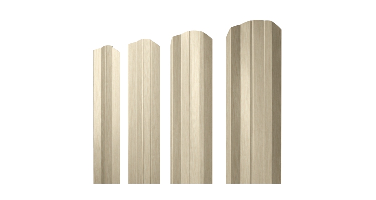 Штакетник М-образный А фигурный 0,45 Print Elite Milky Wood TwinColor