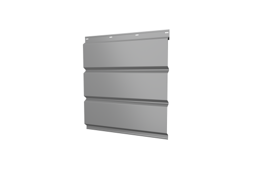 Софит металлический без перфорации 0,5 Satin с пленкой RAL 9006 бело-алюминиевый