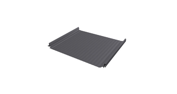 Кликфальц Pro Gofr Grand Line 0,45 PE с пленкой на замках RAL 7004 сигнальный серый