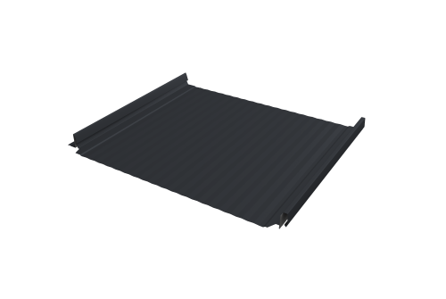 Кликфальц Pro Gofr Grand Line 0,45 PE с пленкой на замках RAL 7024 мокрый асфальт