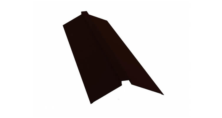 Планка конька плоского 115х30х115 Drap RR 32 темно-коричневый