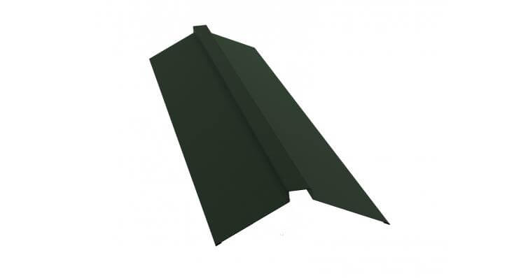 Планка конька плоского 115х30х115 GreenCoat Pural Matt RR 11 темно-зеленый