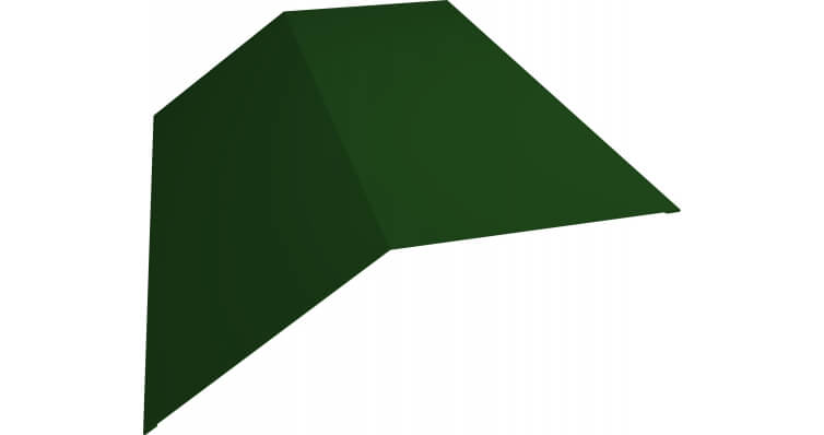 Планка конька плоского 145х145 0,45 PE с пленкой RAL 6002 лиственно-зеленый (2м)