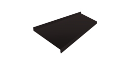 Отлив простой 200 0,5 Rooftop Бархат RAL 9005 черный (2м)