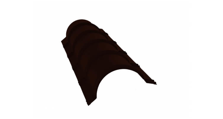 Планка конька полукруглого Quarzit RR 32 темно-коричневый