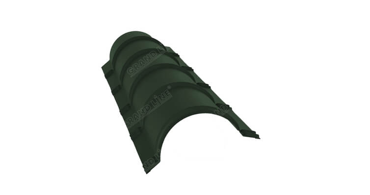 Планка малого конька полукруглого GreenCoat Pural Matt RR 11 темно-зеленый