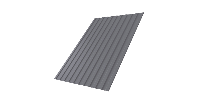 Профнастил С8А 0,45 PE RAL 7004 сигнальный серый