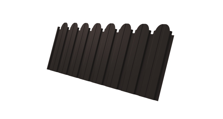 Профнастил С10B фигурный 0,45 Drap TX RR 32 темно-коричневый