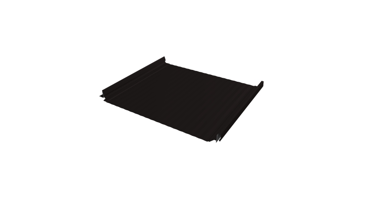 Кликфальц Pro Gofr Grand Line 0,5 Drap TX с пленкой на замках RAL 9005 черный