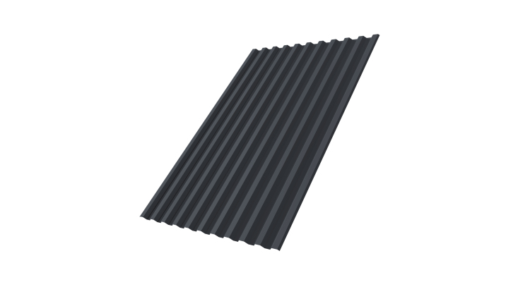 Профнастил С21R 0.45 Drap-double TX RAL 7024 мокрый асфальт