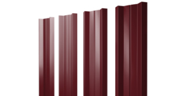 Штакетник М-образный A с прямым резом 0.45 PE-Double RAL 3005 красное вино