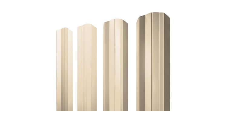 Штакетник М-образный A фигурный 0,45 PE RAL 1015 светлая слоновая кость