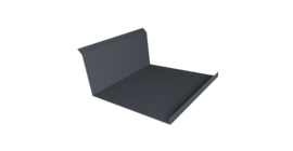 Планка примыкания нижняя 20х122х260х15 0,45 Drap ST RAL 7024 мокрый асфальт (3м)