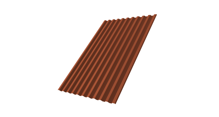 Профнастил С21R 0,45 Drap TX RAL 8004 терракота