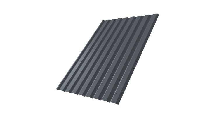 Профнастил С20A 0.45 Drap TX RAL 7024 мокрый асфальт