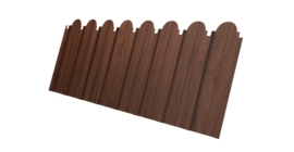 Профнастил C10A фигурный 0.45 Print Elite Choco Wood TwinColor