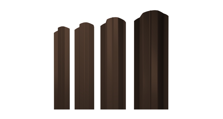 Штакетник М-образный B фигурный 0,5 Velur X RAL 8017 шоколад