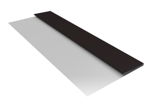 Планка стартовая Блок-хаус new 0,5 Satin Matt RAL 9005 черный (2м)