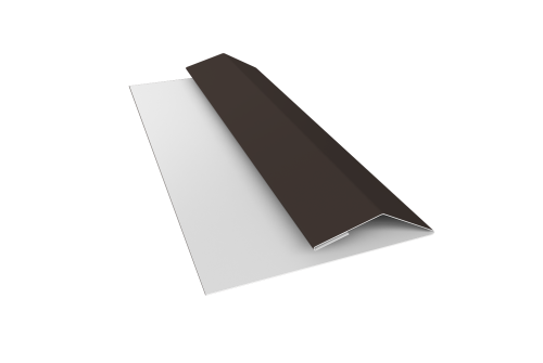 Планка финишная Блок-хаус new 0,45 Drap TX RR 32 темно-коричневый (3м)