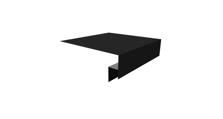 Планка околооконная сложная Блок-хаус new 200х50х27 0,5 Satin с пленкой RAL 9005 черный (2м)