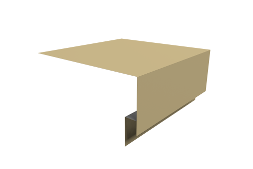 Планка околооконная сложная Блок-хаус new 200х75х27 0,45 PE с пленкой RAL 1014 слоновая кость (2м)