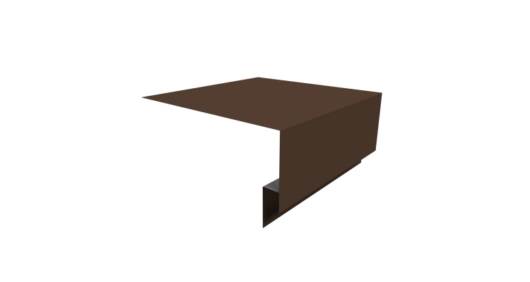 Планка околооконная сложная Блок-хаус new 200х75х27 0,45 Drap RAL 8017 шоколад (2м)