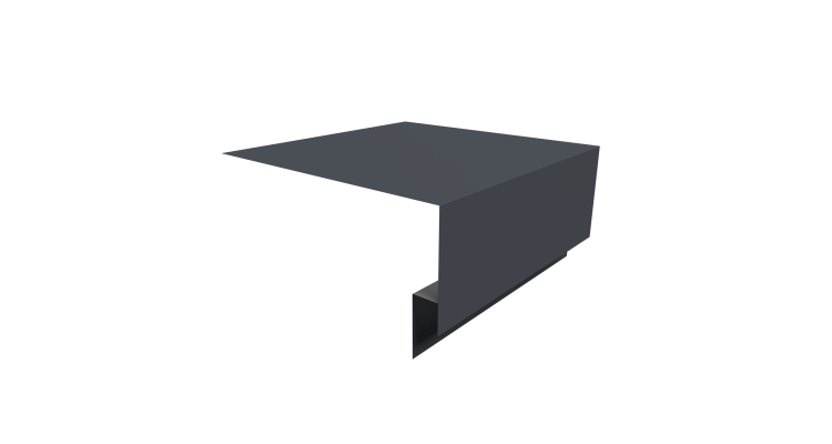 Планка околооконная сложная Блок-хаус new 250х75х27 0,5 Drap RAL 7024 мокрый асфальт (3м)