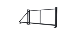 Ворота откатные Жалюзи Texas 2.0х3.5 RAL 7024 без заполнения (ламель 125 мм)