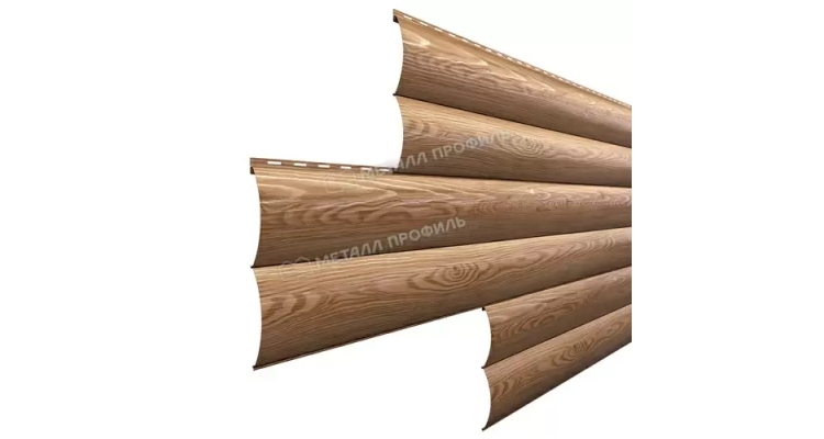Сайдинг Металл Профиль Woodstock-Т-28х330 (ECOSTEEL_T-01-Кедр-0.5)