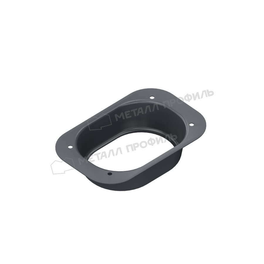 Воронка выпускная Металл Профиль БЮДЖЕТ 76х102 RAL 7024