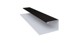 Планка П-образная Экобрус Grand Line 0,5 Drap TX RAL 9005 черный (2м)