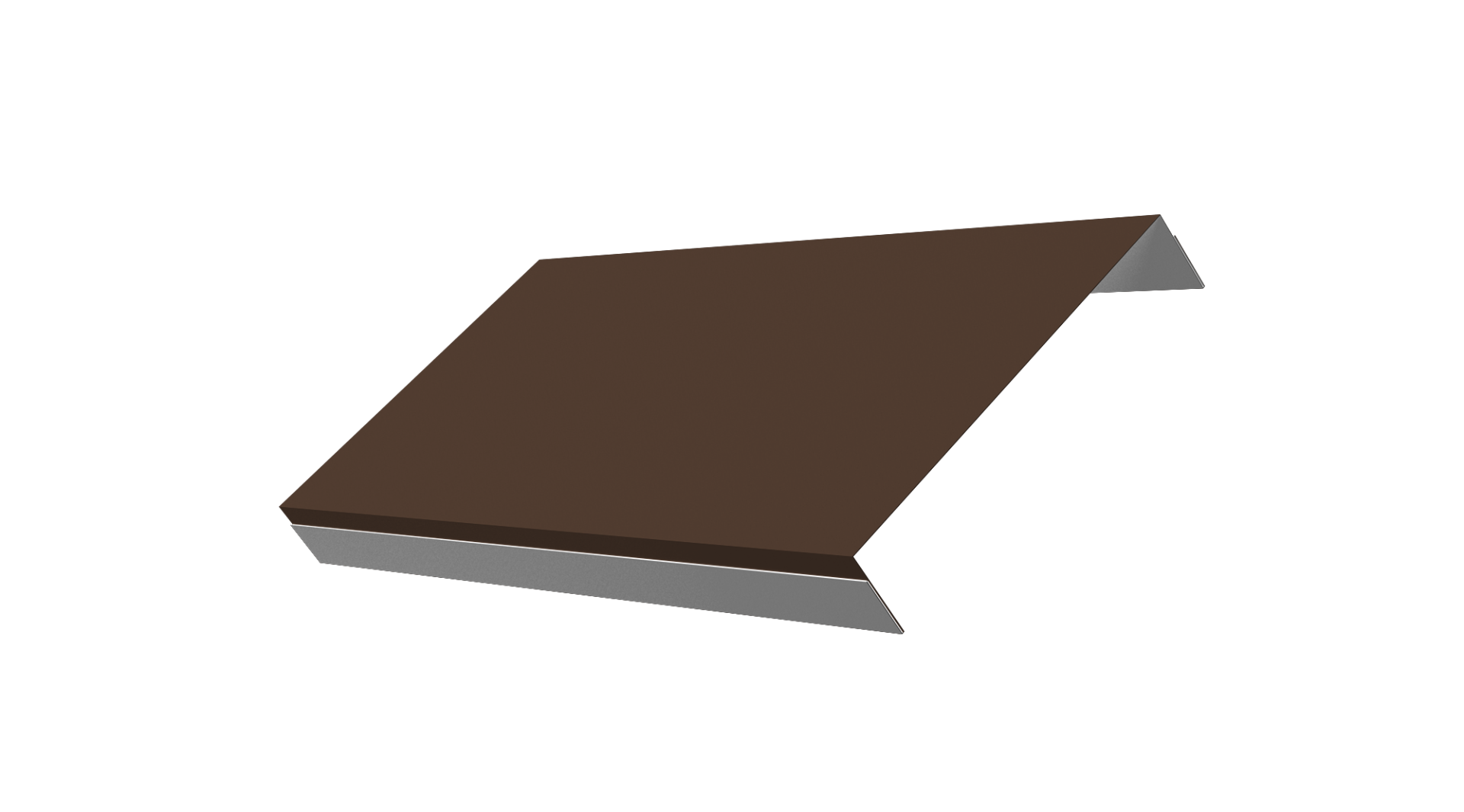 Ламель обратная 125 забора жалюзи Texas 0.45 PE с пленкой RAL 8017 шоколад