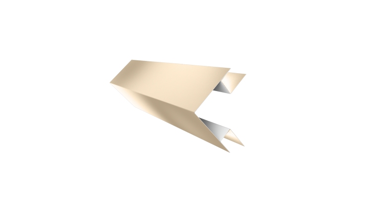 Планка угла внешнего сложного Экобрус Grand Line 0,45 Drap TX RAL 1015 светлая слоновая кость (2м)