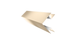 Планка угла внешнего сложного Экобрус Grand Line 0,5 Satin с пленкой RAL 1015 светлая слоновая кость (2м)