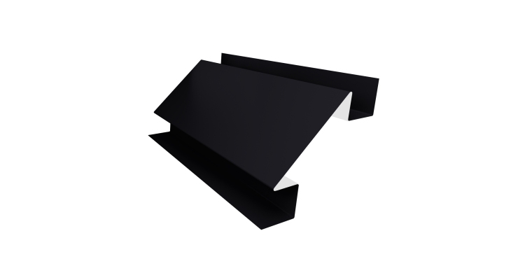 Планка угла внутреннего сложного Экобрус Grand Line 0,45 Drap ST RAL 9005 черный (3м)