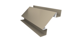 Планка угла внутреннего сложного Экобрус Grand Line 0,5 Satin с пленкой RAL 1015 светлая слоновая кость (3м)