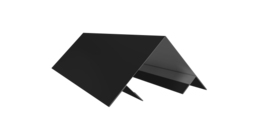 Планка угла внешнего составная верхняя 0,5 Satin Matt RAL 9005 черный (2м)