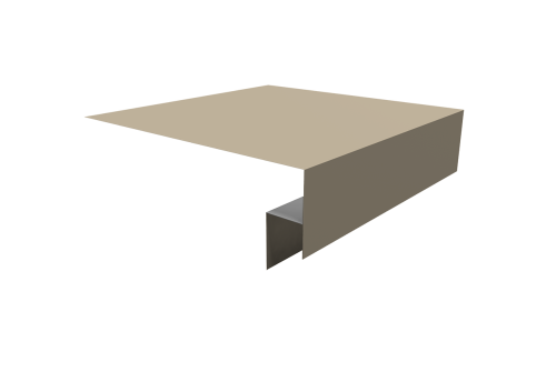 Планка околооконная сложная Экобрус Grand Line 200х50х25 0,45 PE с пленкой RAL 1015 светлая слоновая кость (2м)