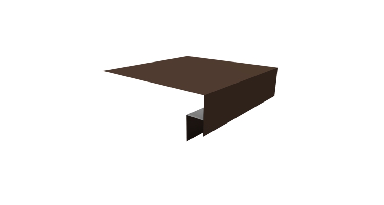 Планка околооконная сложная Экобрус Grand Line 250х50х25 0,45 PE с пленкой RAL 8017 шоколад (2м)