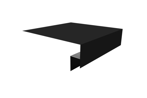 Планка околооконная сложная Экобрус Grand Line 250х50х25 0,45 PE с пленкой RAL 9005 черный (2м)