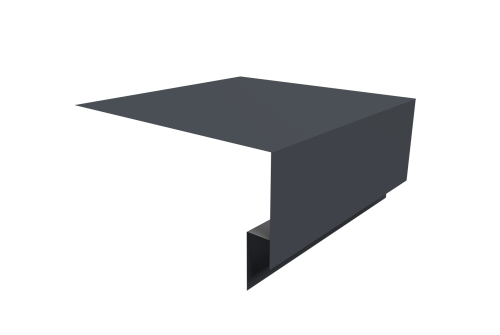 Планка околооконная сложная Экобрус Grand Line 250х75х25 0,5 Satin с пленкой RAL 7024 мокрый асфальт (3м)