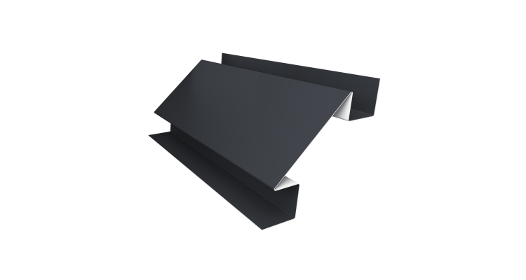 Угол внутренний сложный 75мм 0,45 Drap TX RAL 7024 мокрый асфальт (3м)