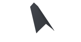 Угол внешний 110х110 0,45 PE с пленкой RAL 7024 мокрый асфальт (2м)