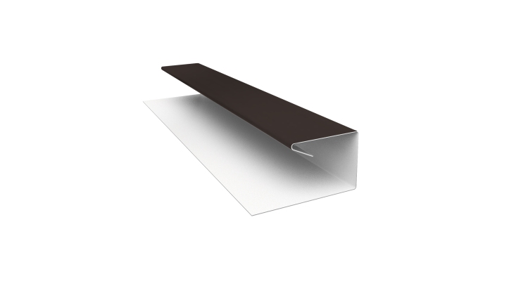 Планка П-образная завершающая сложная (КД) 0,5 Satin Matt RR 32 темно-коричневый (3м)