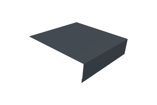 Планка околооконная простая 200х50 0,5 Drap TX RAL 7024 мокрый асфальт (3м)