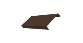 Ламель обратная 125 забора жалюзи Texas стартовая/финишная для калиток и ворот 0,45 PE-Double с пленкой RAL 8017 шоколад