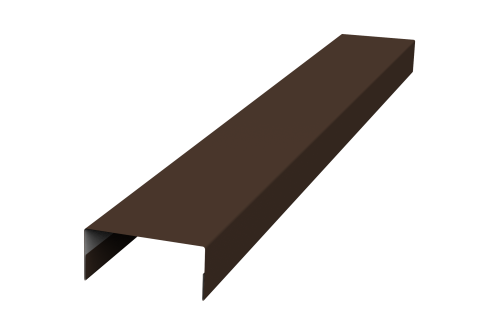 Крышка 30х20 жалюзи Texas 0,7 PE RAL 8017 шоколад (2,5м)